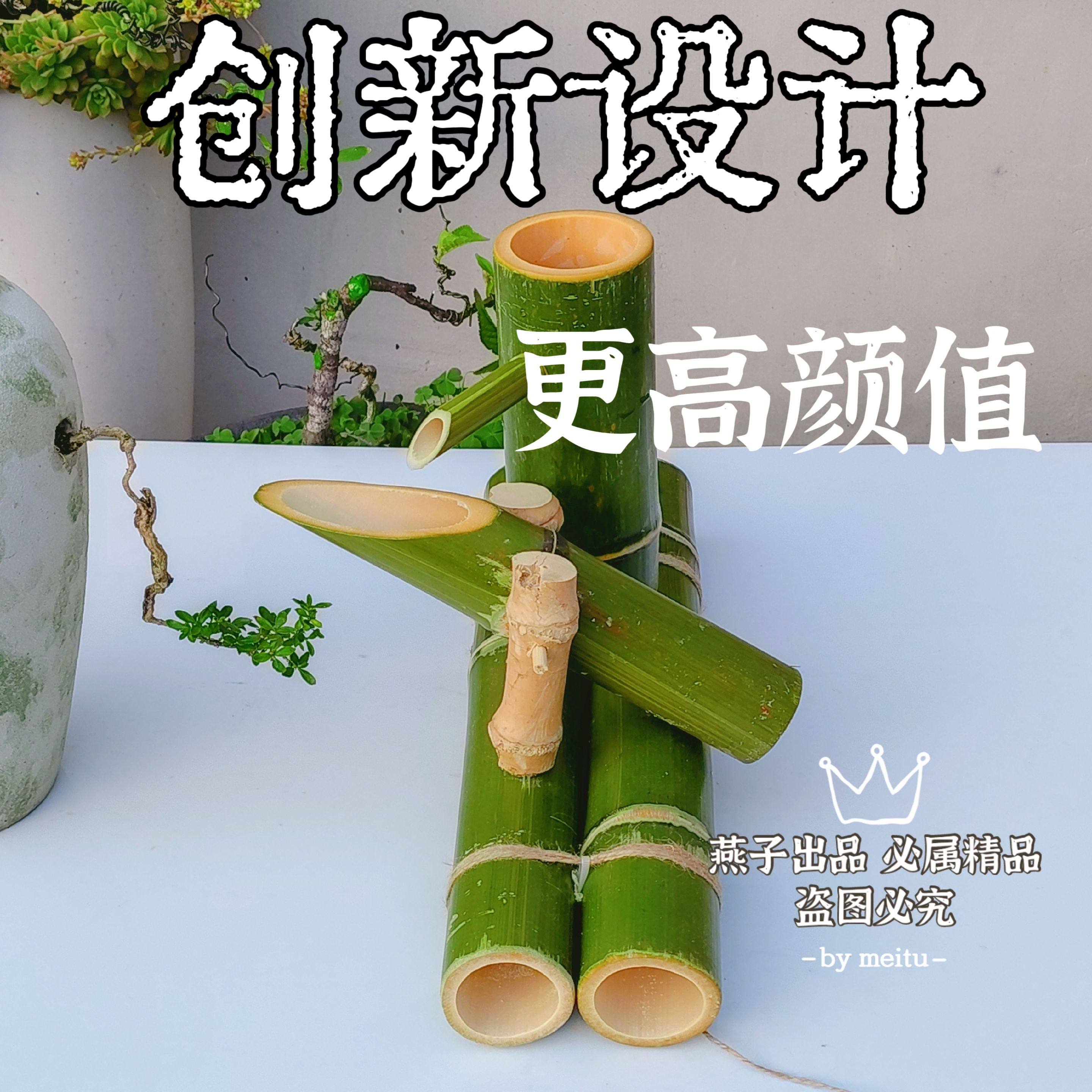 醒竹竹子流水摆件水循环家居装饰品竹制品竹筒庭院惊鹿竹筒过滤