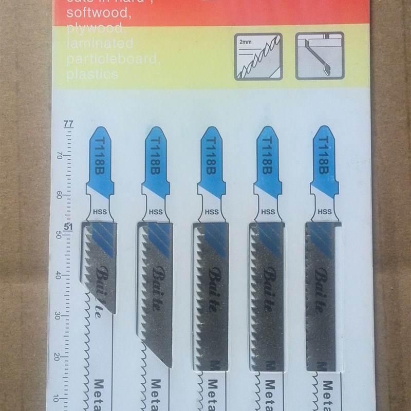 144D加长木工曲线锯条粗齿细齿高速钢不锈钢电锯片切割金属T118a