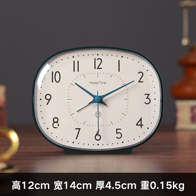 桌面静音小座钟卧室起床神器台式闹钟儿童专用时钟学生用床头钟表