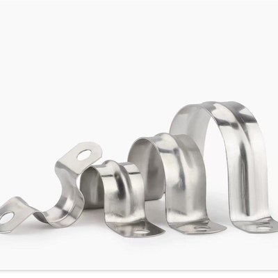 不锈钢骑马卡管卡水管扣U型欧姆卡马鞍卡半边卡抱箍卡箍20 25 32