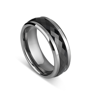 MOKANI不掉色乌金指环男生霸气黑色保色钨金戒指男士单身转运介子