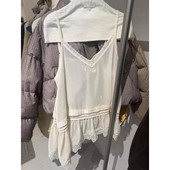 韩系蕾丝花边丝绒吊带背心裙女秋冬季 宽松不规则下摆叠穿无袖 上衣