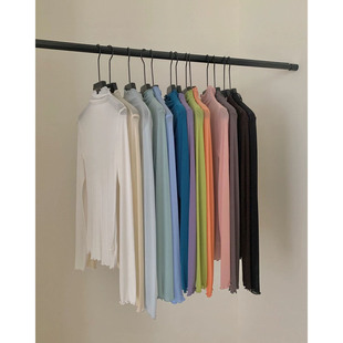 高领纱衣内搭防晒长袖 网纱蕾丝秋季 女薄款 叠穿打底衫 洋气上衣 新款