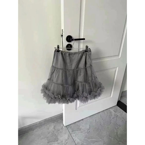 蓬蓬蛋糕裙甜美蕾丝花边库芦韩系