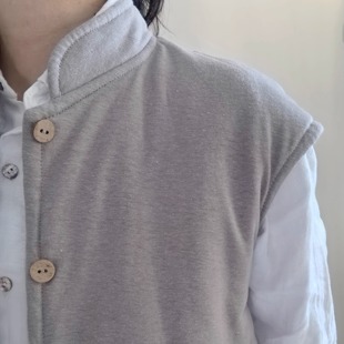 onrays 汉麻有机棉保暖新疆棉填充护腰肩颈中医养生马甲小坎肩