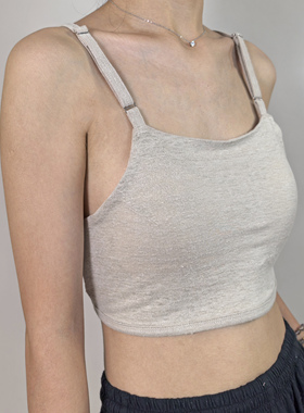 onrays|100%汉麻轻薄透气吸汗带胸垫一体无束缚肚兜系带内衣背心