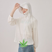 外套防晒衫 onrays 纯汉麻针织凉感轻薄软糯透气宽松连帽短款