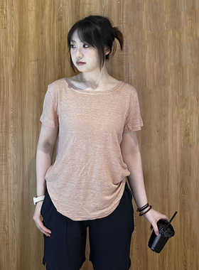 Onrays||大宽领100%纯汉麻大麻透气凉爽女士T恤