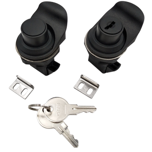 ABS塑料按压锁设备门锁93-313/314带钥匙埋入式碰锁圆锁撞击锁