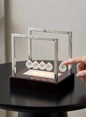 金属透明框架牛顿静音桌面摆件