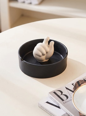创意手势陶瓷烟灰缸可爱摆件