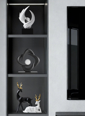 轻奢高档新房酒柜装饰摆件