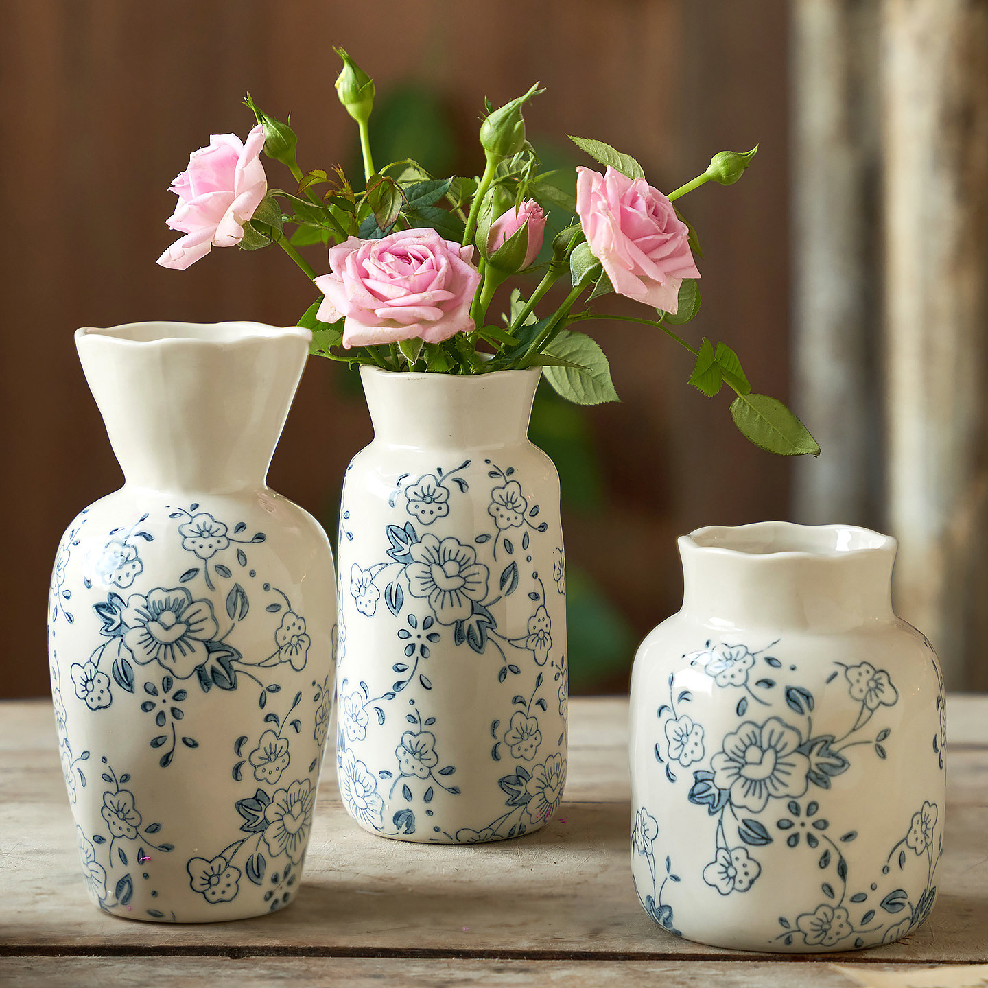 禅意青花瓷复古小花瓶陶瓷鲜花绿植插花客厅茶桌装饰品摆件新中式,家居饰品,花瓶,淘宝优惠券,粉丝福利购,淘宝优惠卷