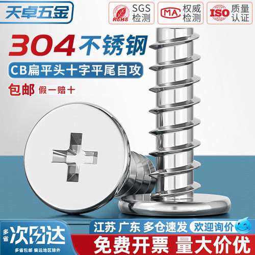 【全网热销】扁平头平尾自攻螺丝