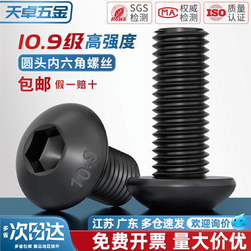 【全网热销】10.9级盘头内六角