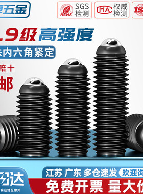 12.9级波仔螺丝玻子波珠定位珠钢珠紧定弹簧柱塞M3M4M5M6M8M10M16