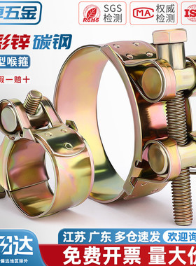 强力型喉箍镀锌加厚欧式管箍重型管夹抱箍卡箍紧箍不锈钢水管油管