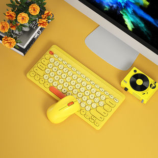 BOW无线键盘鼠标套装 机办公游戏迷你便携超薄键盘鼠标 静音台式