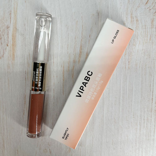 VIPABC微醺持色双头唇釉水光高颜值亮泽持久不脱色美妆质感百搭