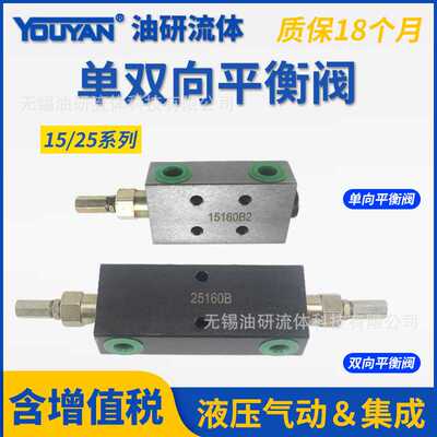 15160A液压15220AF单向25160A双向25220B平衡阀25330BF SPHY-H12L