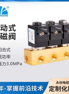 永创YCSM31组合电磁阀 直动式2位2通  功率低 食品饮料咖啡机可用