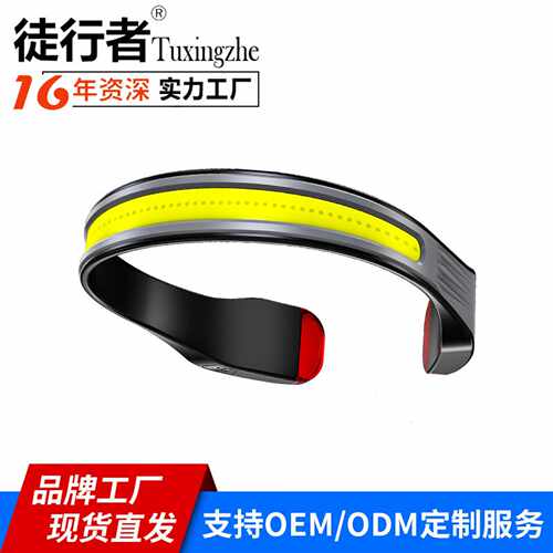 新款户外强光头灯 超轻夜跑步头戴灯多功能COB防水夜钓鱼照明头灯