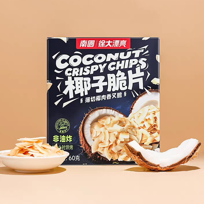 南国椰子脆片60g海南特产香脆椰片脆片果敢椰子干休闲零食非油炸