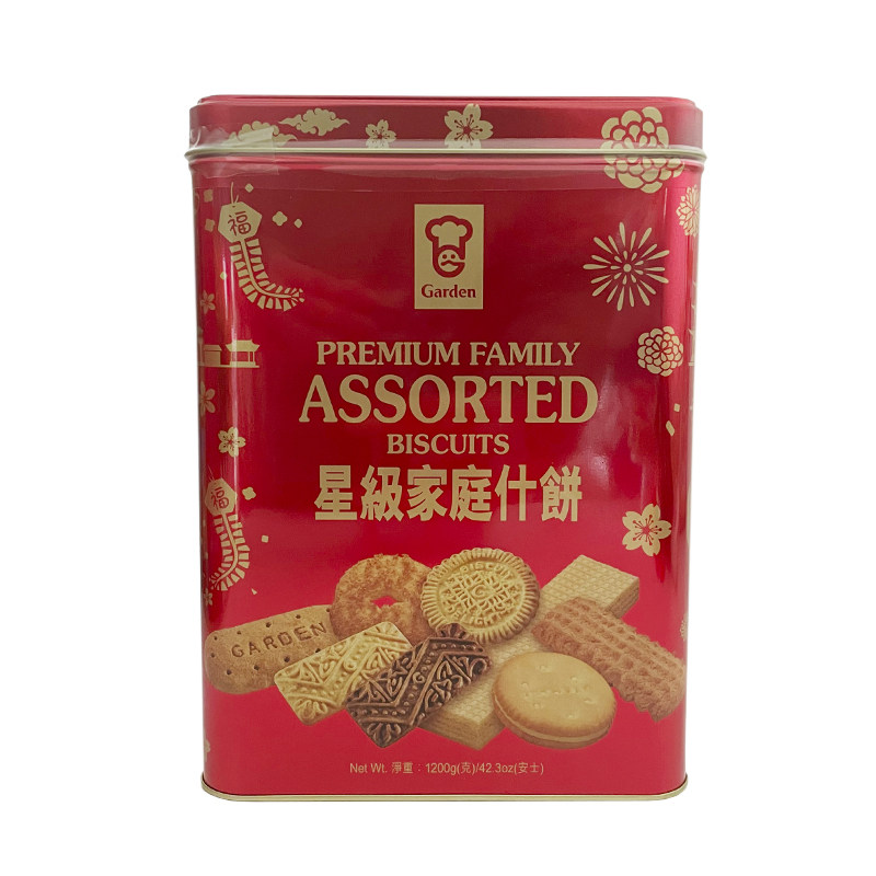 香港Garden嘉顿星级家庭什锦饼干混合曲奇饼新年送礼盒年货铁罐装