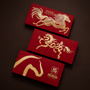 新品马年红包2026新款烫金通用利是封春节过年开工创意新年红包袋