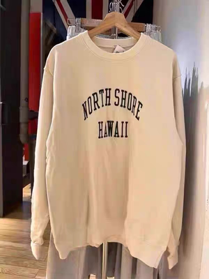 BrandyGirl特价清仓NorthShore字母印花宽松圆领bm卫衣女加绒外套