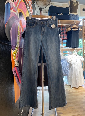 Brandy Girl新款Brielle jeans蓝色低腰bm牛仔裤女百搭长裤喇叭裤