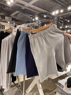 BrandyGirl美式bm五分裤女运动裤高腰短裤宽松百搭休闲舒适中分裤