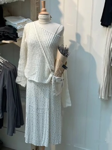 Girl新款 罩衫 马海毛bm针织衫 外套薄款 毛衣女圆领镂空长袖 Brandy