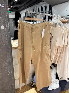 BrandyGirl美式复古bm工装裤女宽松阔腿裤抽身收腰长裤高腰休闲裤