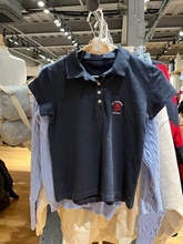 Brandy Girl新款龙刺绣复古polo领T恤女bm短袖美式修身短款上衣潮