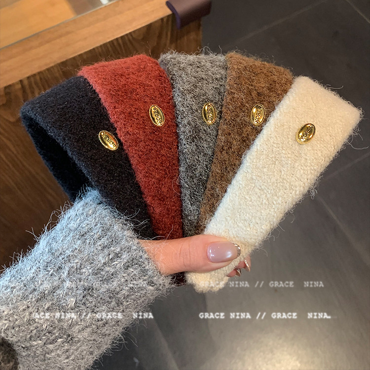 秋冬毛呢金标发箍女2025新款外出百搭压发发卡高颅顶头箍发饰头饰,饰品/流行首饰/时尚饰品新,发饰,淘宝优惠券,粉丝福利购,淘宝优惠卷