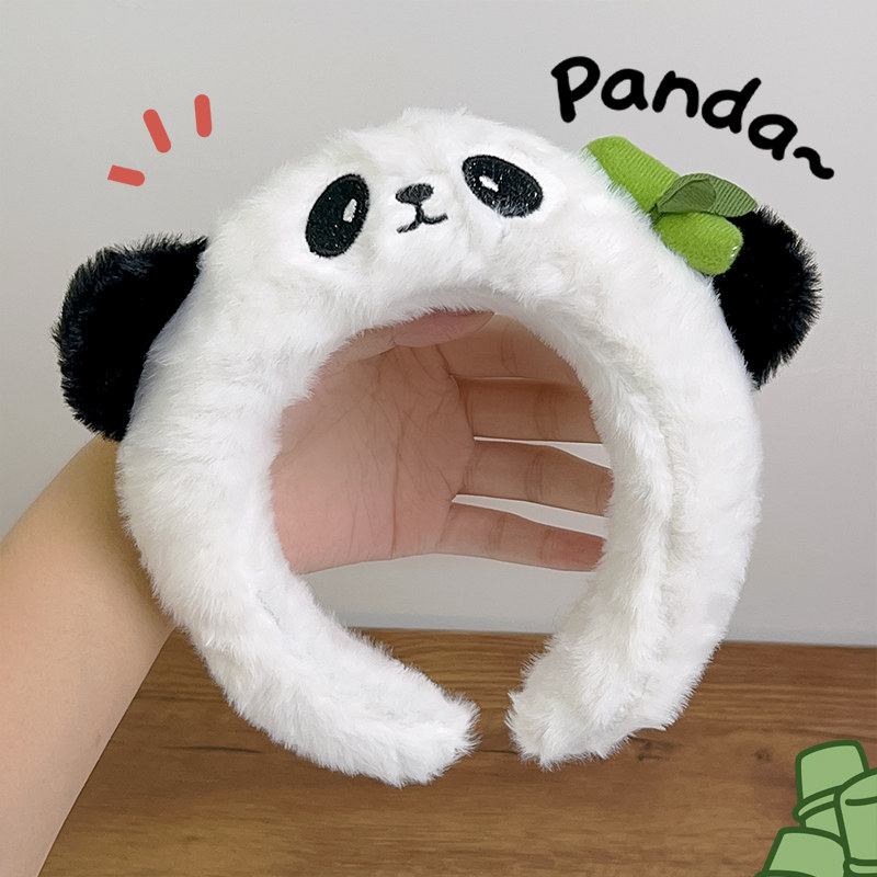 可爱熊猫毛绒发箍女洗脸化妆专用发捆头饰创意搞怪高颅顶压发头箍,饰品/流行首饰/时尚饰品新,发饰,淘宝优惠券,粉丝福利购,淘宝优惠卷
