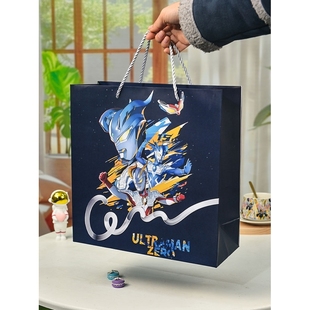 奥特曼礼袋精美礼品袋生日礼袋送男孩宝贝纸质礼袋装玩具零食大号