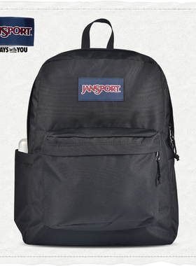 JanSport杰斯伯 双肩包女大学生书包男休闲运动背包4QUT008黑色