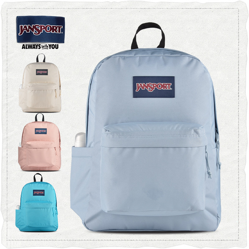 JanSport杰斯伯双肩包21年新款电脑包男书包轻女夏背包大容量4QUE