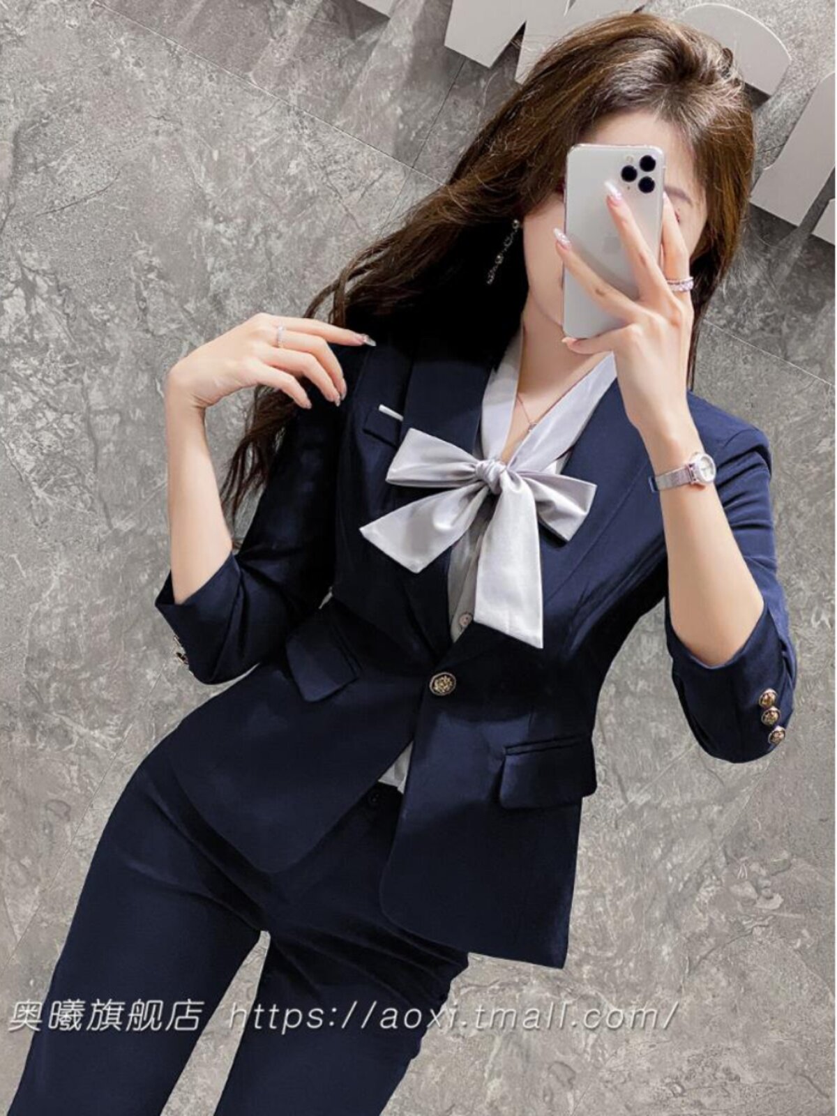 高端时尚职业装西装套装女秋冬气质时尚面试正装西服礼仪职业套装