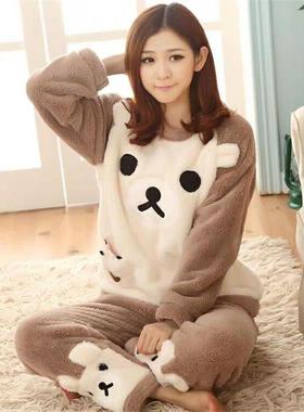 2022 winter ladies warm pajamas women pyjamas nightwear girl