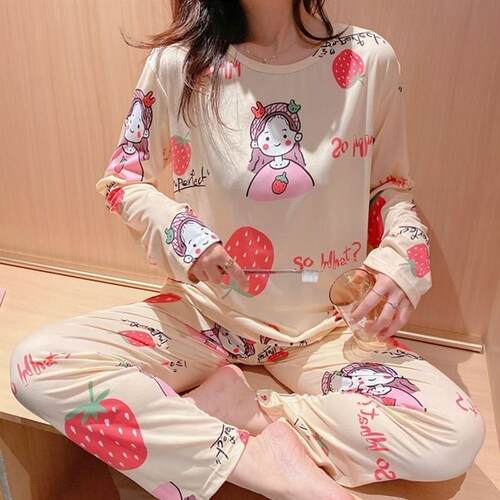 Nightwear Women Pijamas Pajamas set pyjamas ladies Loose新款