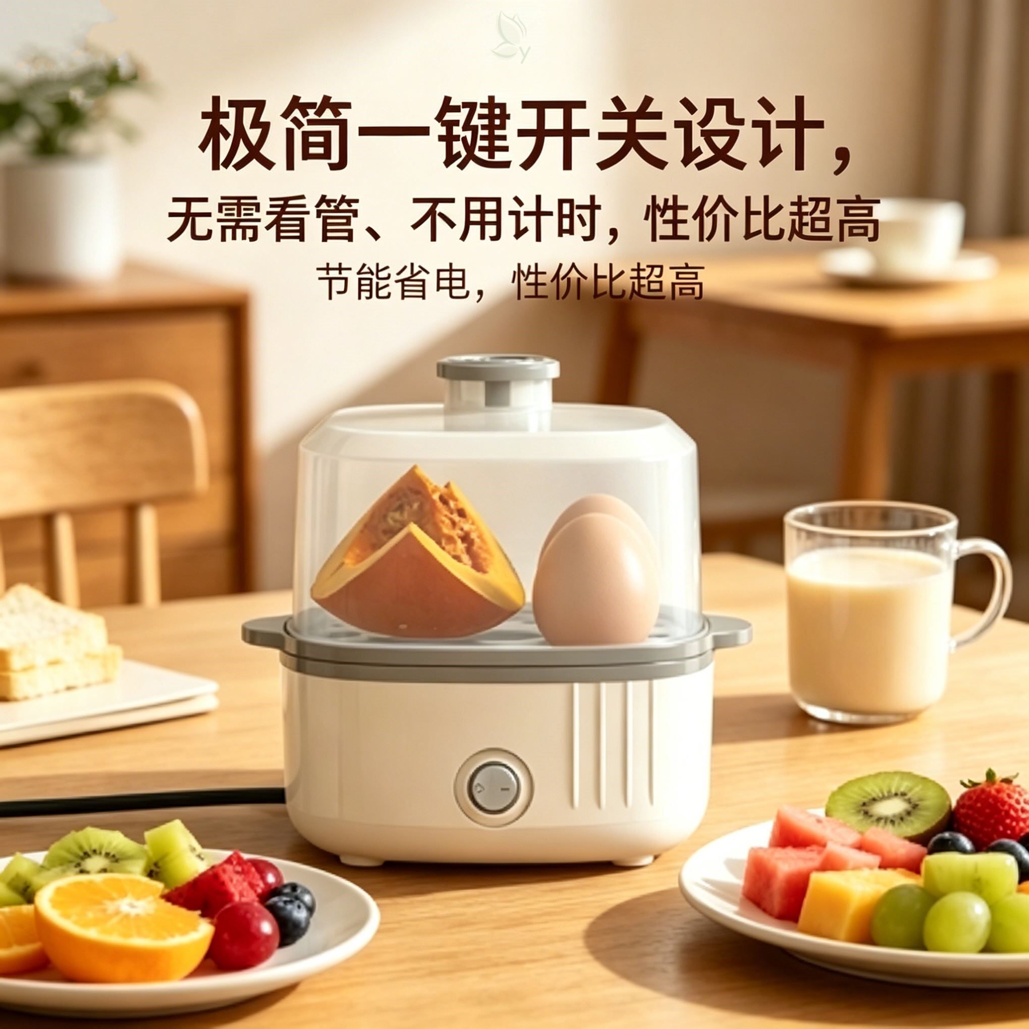 迷你煮蛋器家用办公室早餐自动断电防干烧单个蒸蛋器鸡蛋羹早餐机