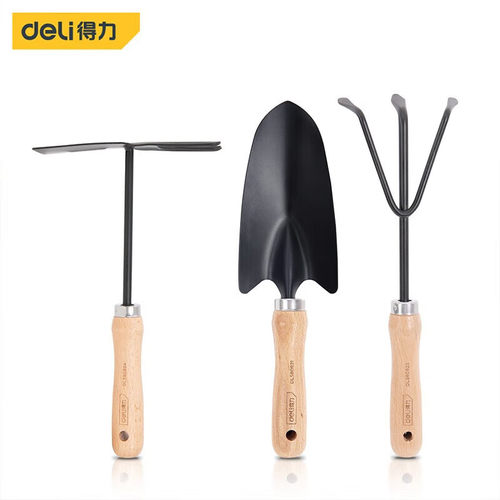 得力园艺锄DL580824阳台挖土铁锹种花松土工具小铲子挖野菜专用