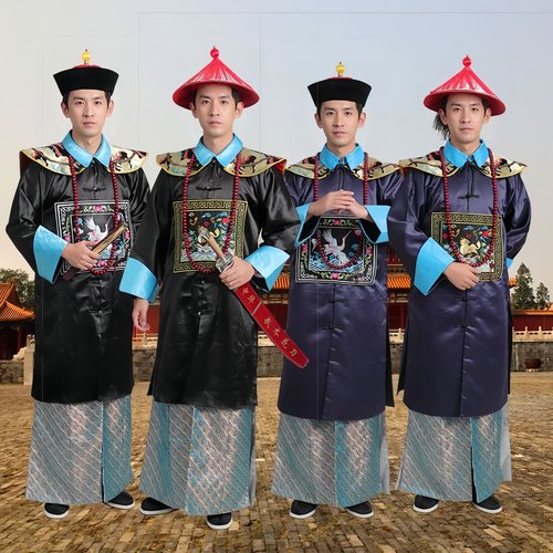 炎蔻清朝大臣官服高端刺绣送帽子