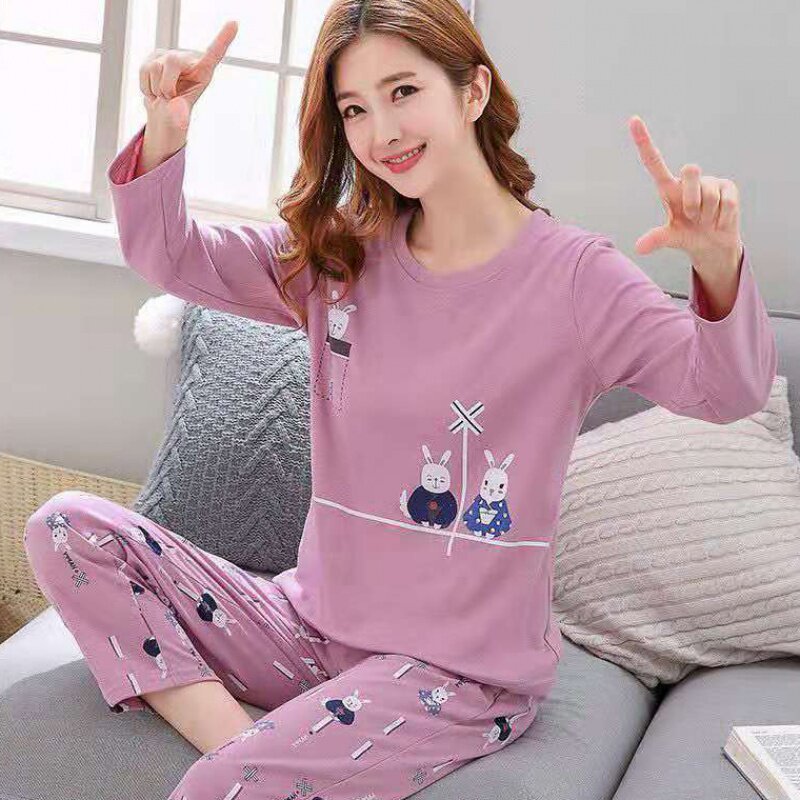 [Long sleeve+trousers]Large summer Long sleeve pajamas Autumn and winter Cartoon student leisure time Home service packagein the Women's clothing/Boutique , Set/Student uniforms/Work uniforms , Leisure sports suit  category - from Buy2taobao.com to provide professional Taobao agent buy service