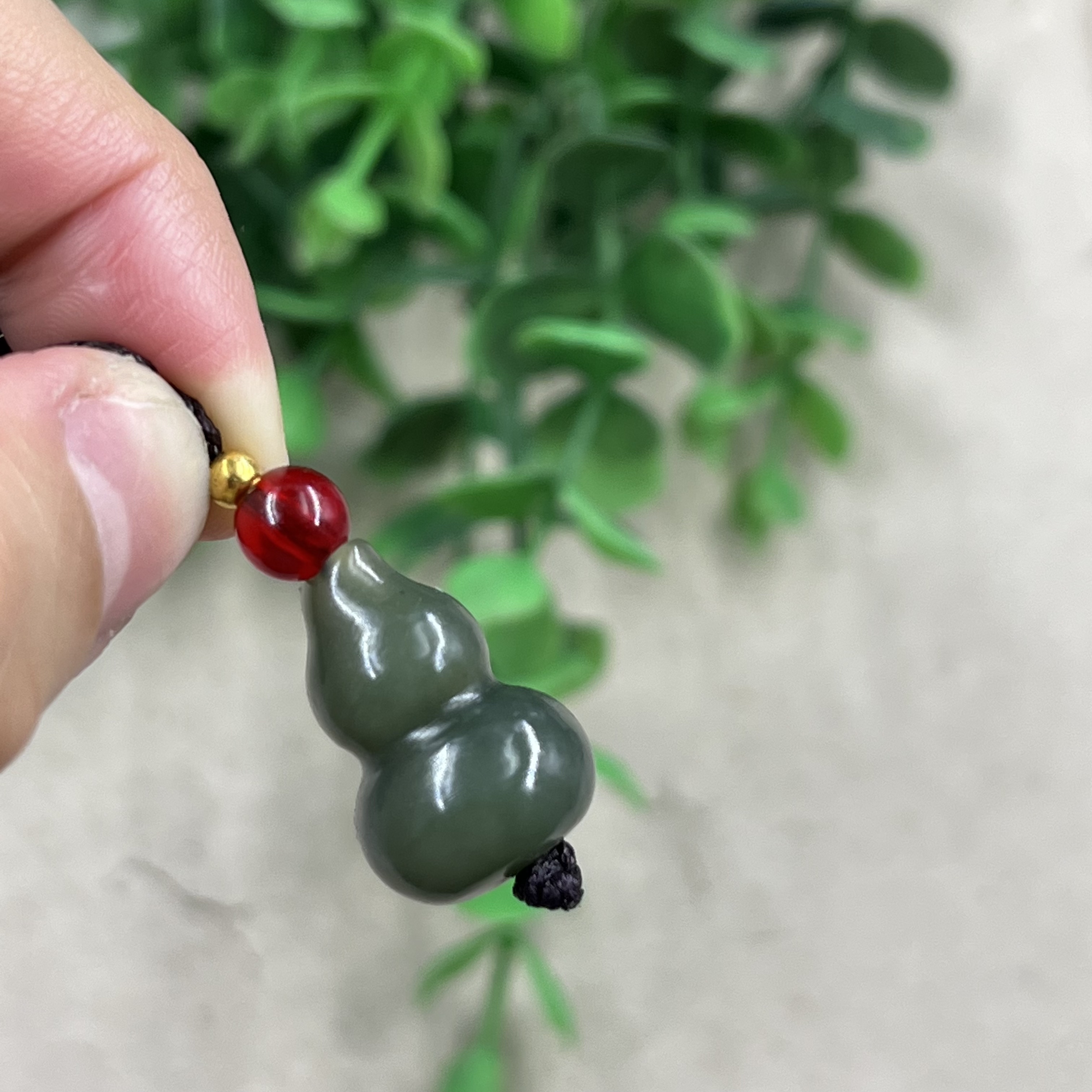 新疆和田玉青花籽福禄葫芦吊坠如意玉坠项坠吊坠包邮5克带证书A