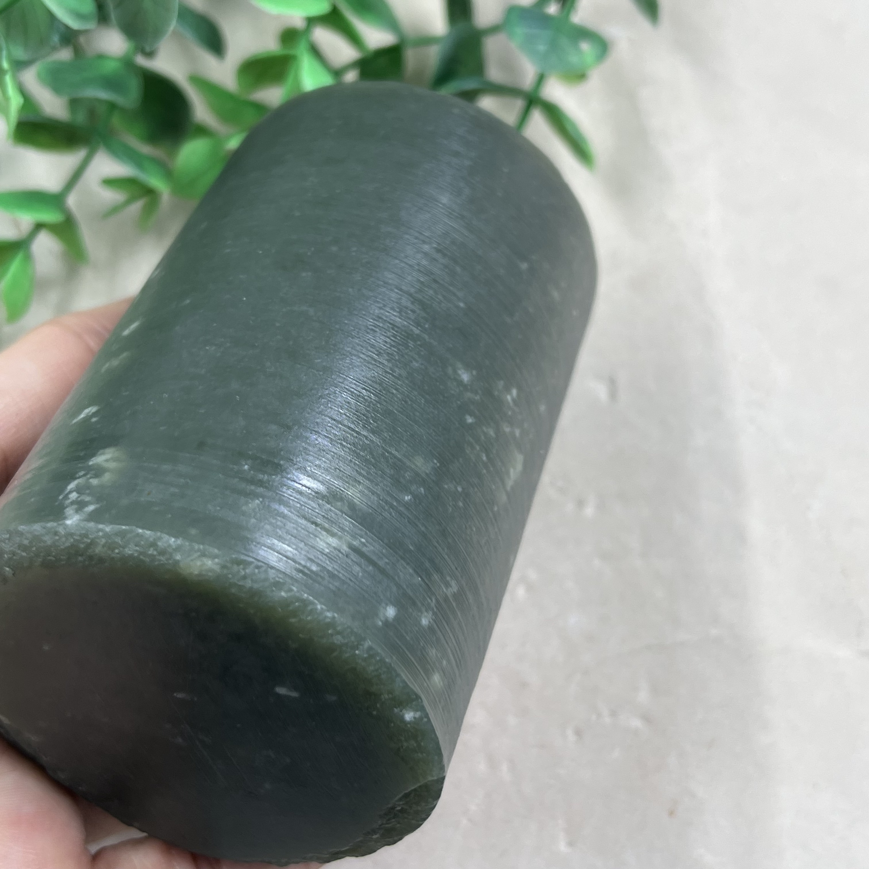 新疆和田玉且末圆柱边角料圆条印章镇尺下脚料玉石料包邮621克ta