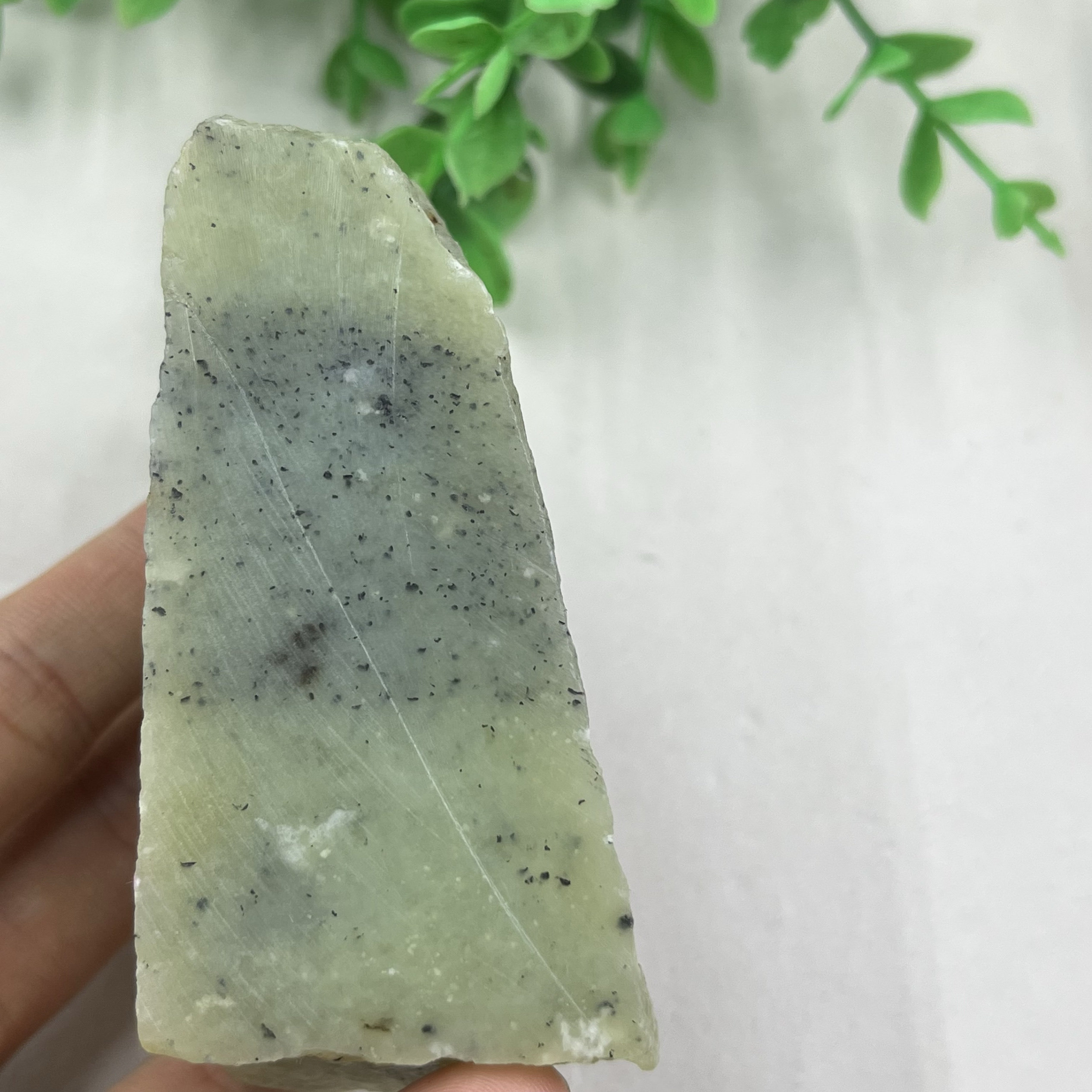 新疆和田玉点墨青花籽把件边角料玉石下脚料DIY挂件包邮225克xa